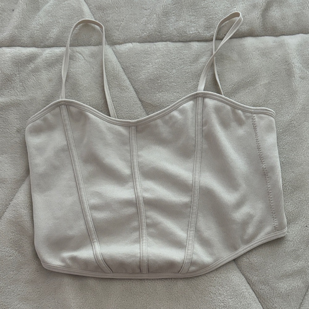 Garage Cream Crop Top